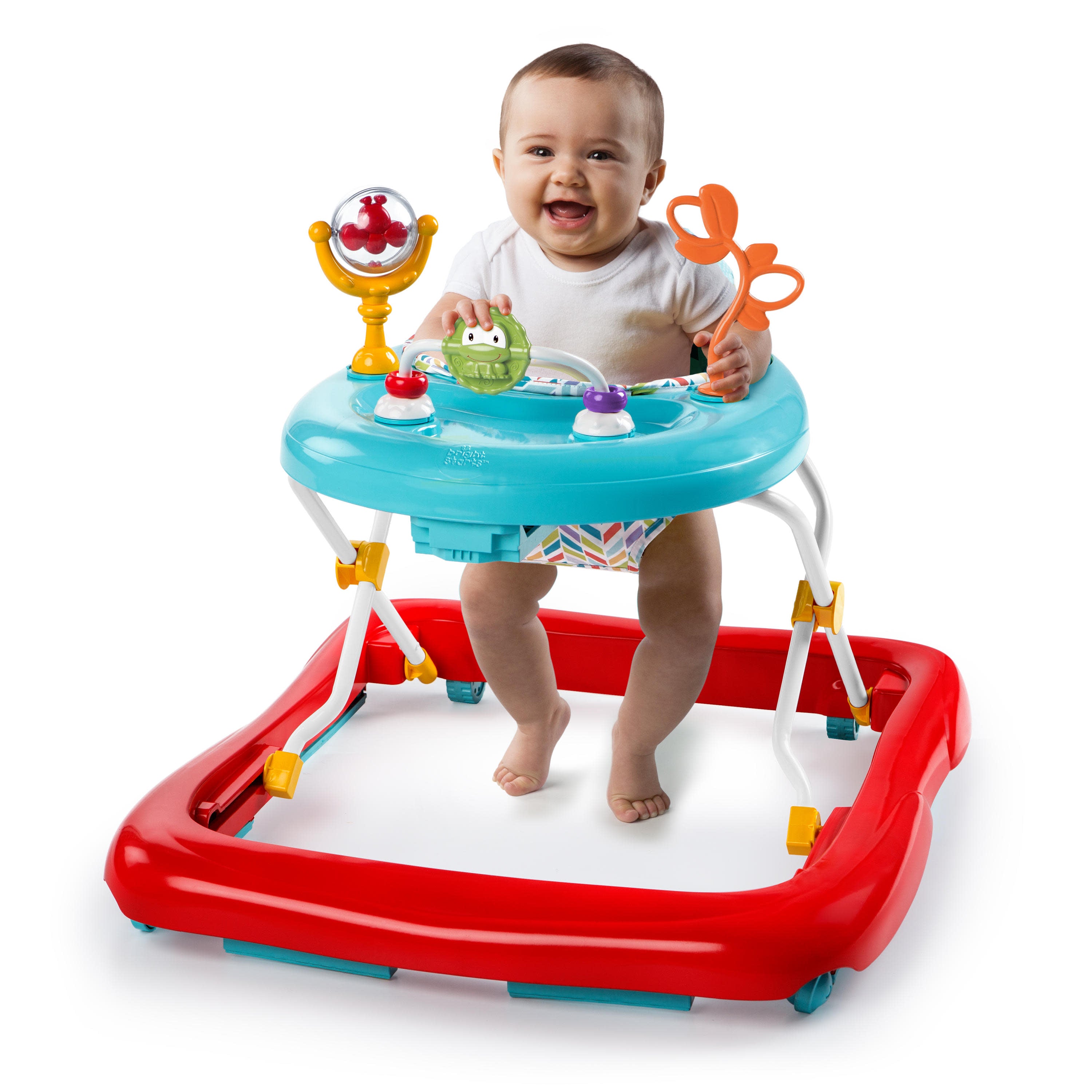  Bright Starts JuneBerry Walk-A-Bout Walker with Easy Fold  Frame for Storage, Ages 6 months + : Baby Walkers : Baby