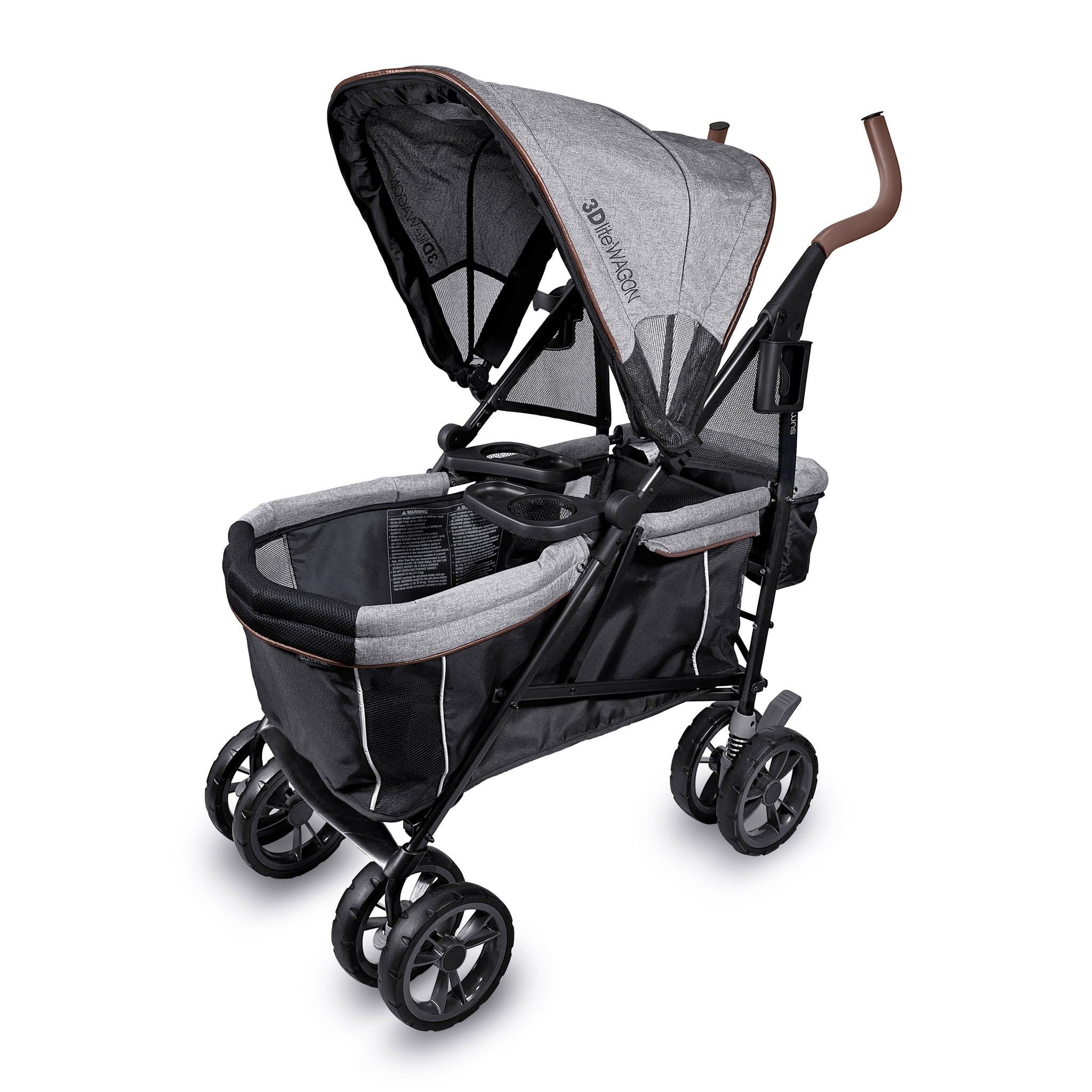 3Dlite Wagon Convenience Stroller Black and Gray Tweed Kids2 LLC