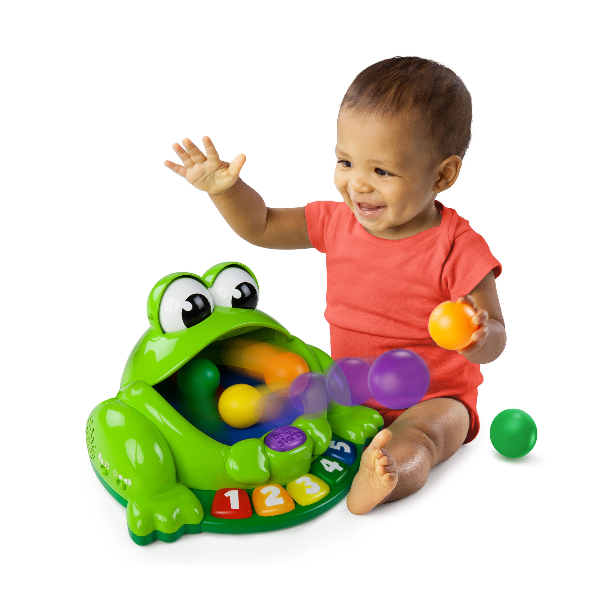 Bright Starts Pop Giggle Pond Frog Ball Popper Baby Toy