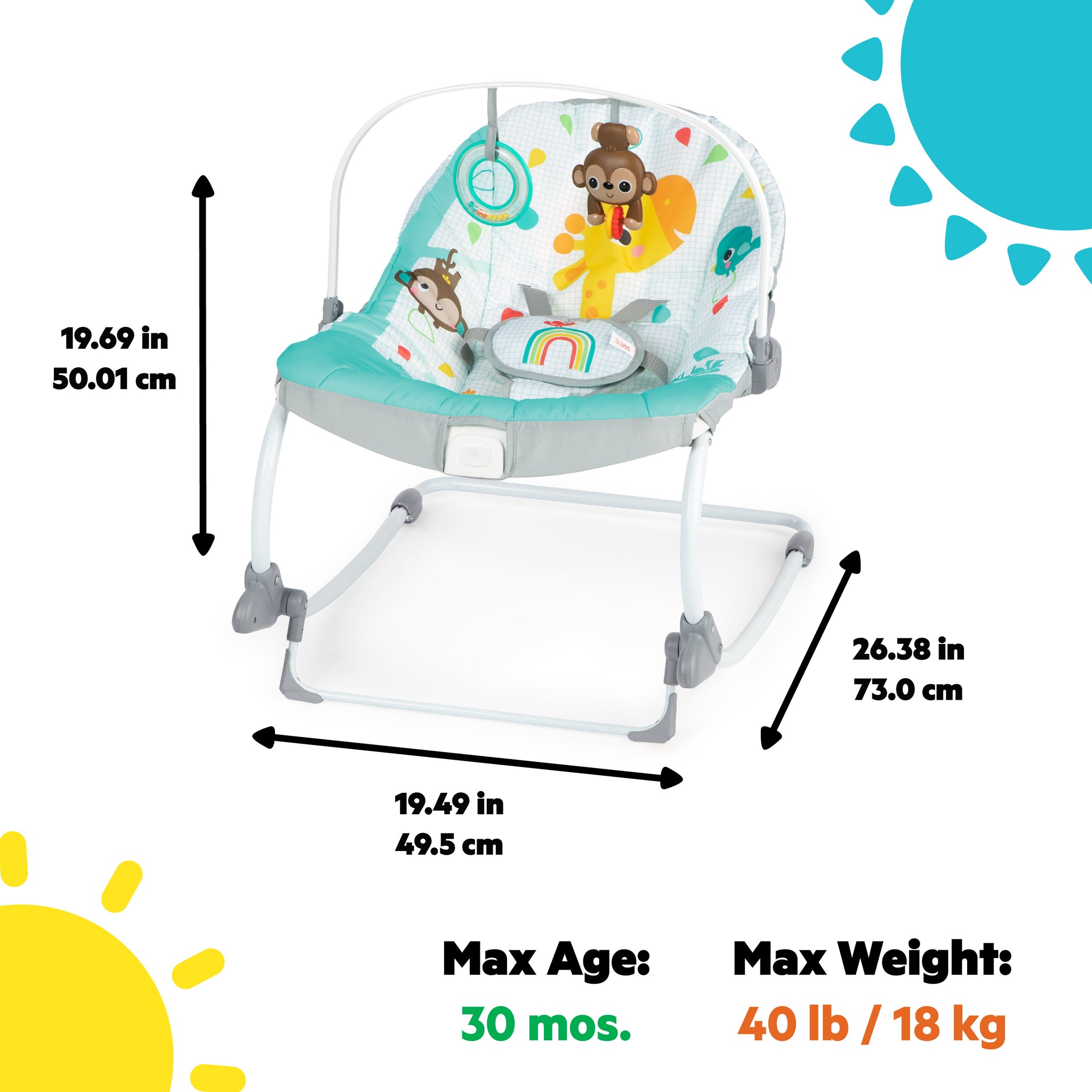 Wild Vibes Infant to Toddler Rocker – Kids2, LLC