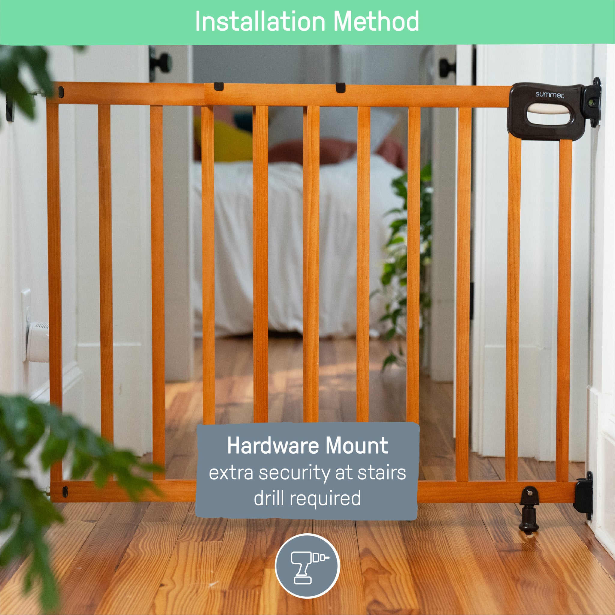 Summer clearance wood and metal baby gate