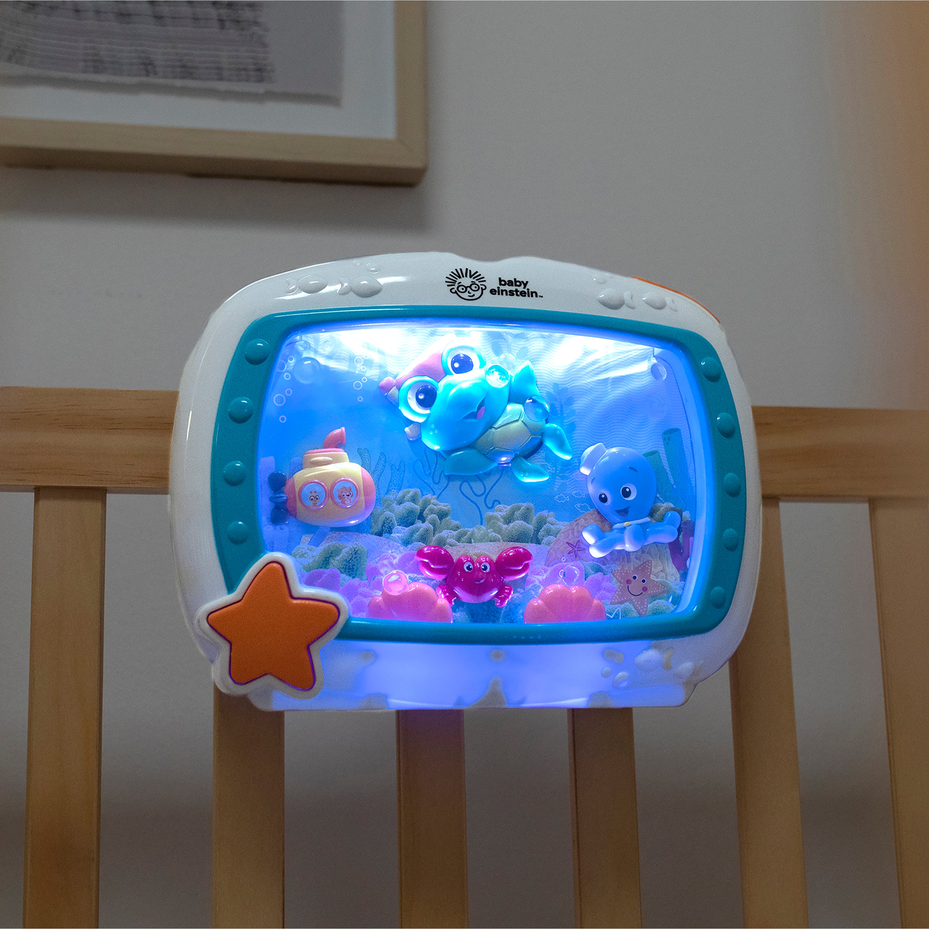 Baby Einstein Swimming Aquarium Moving Sea Creatures Musical Crib Fish Tank