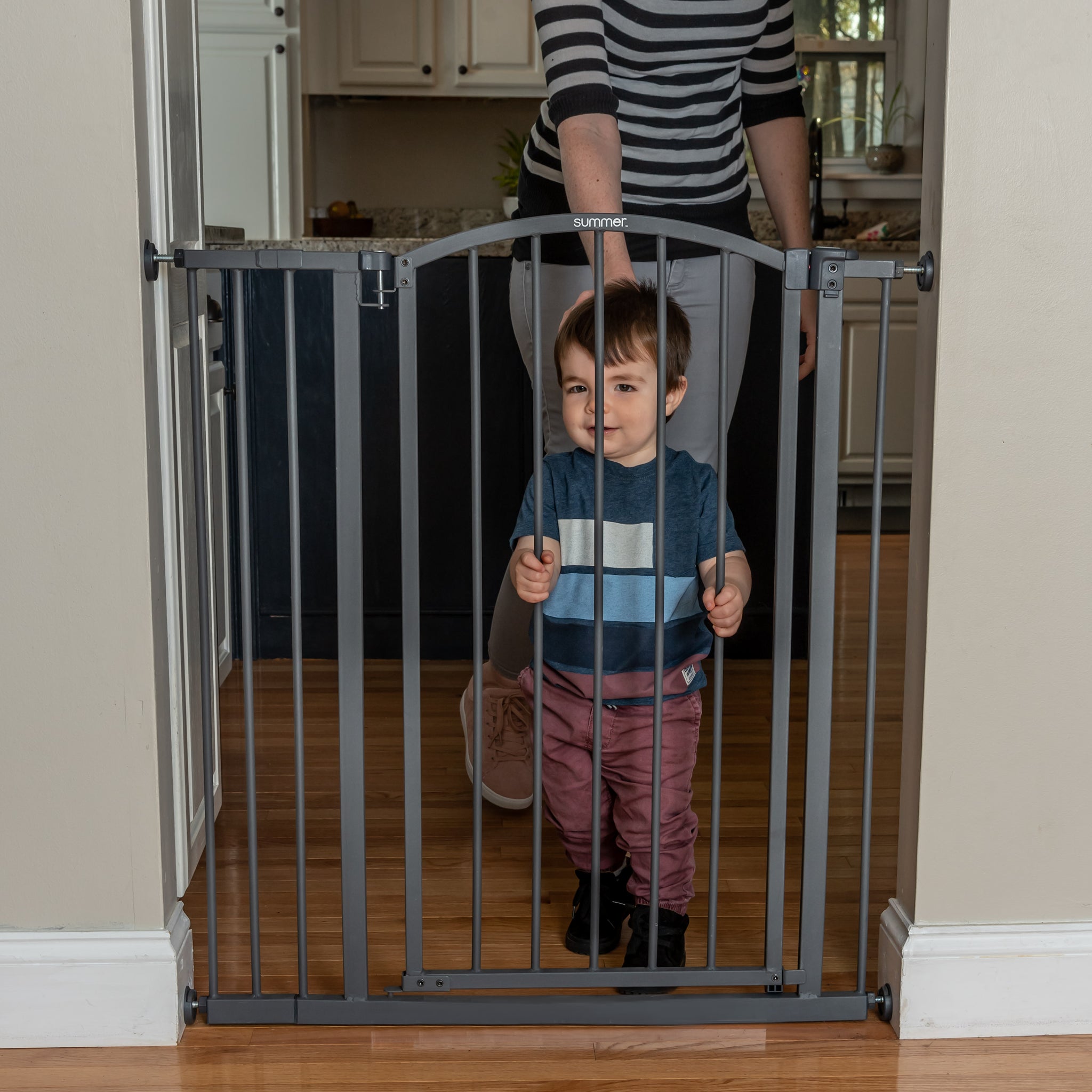 Extra Tall Decor Safety Gate Openings 28 38.25 Wide 26 Tall Gray Kids2 LLC