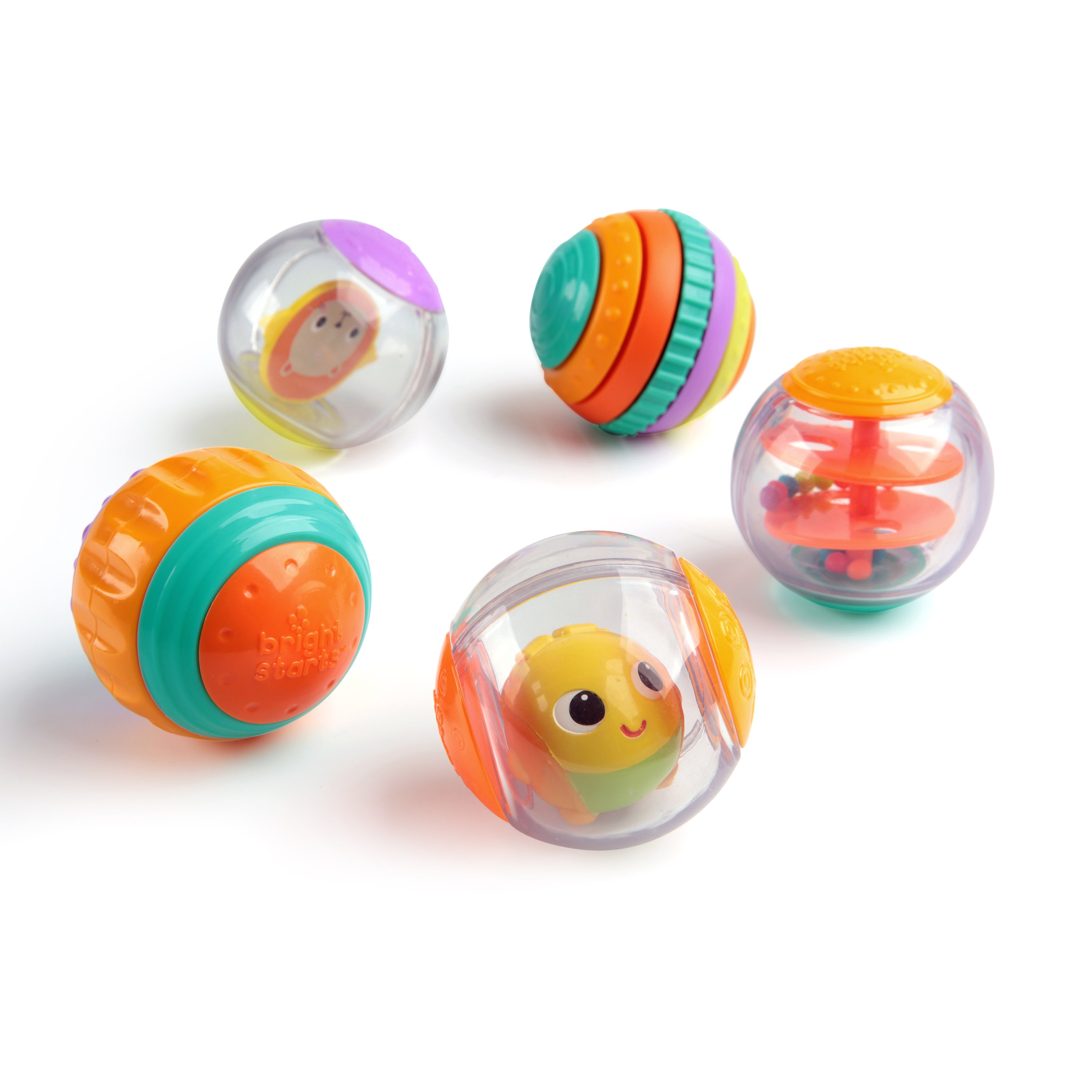 Bright Starts Shake and Spin Activity Balls Infant Toy, 5 pc - Harris Teeter