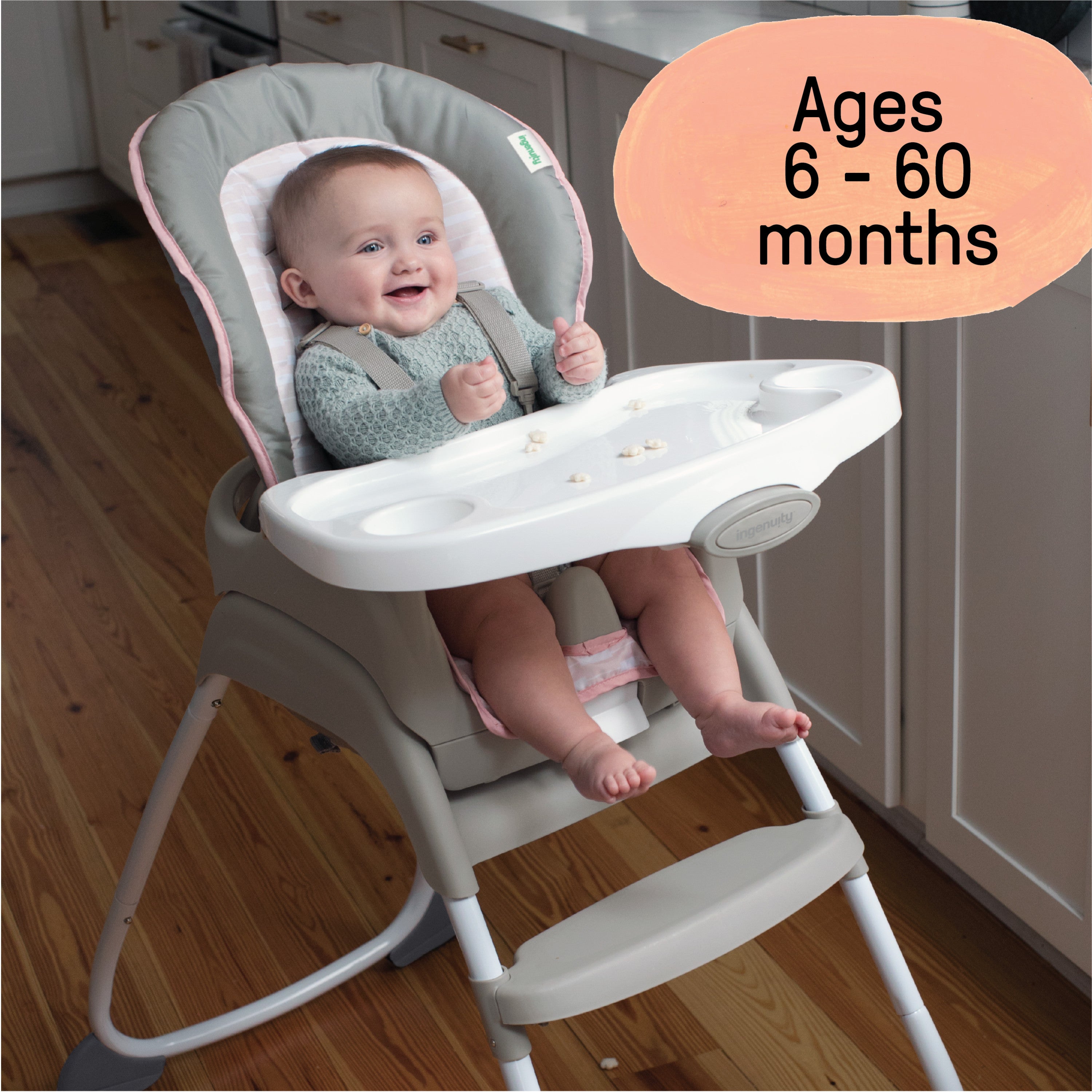 Ingenuity Trio 3-in-1 Convertible High Chair, Toddler Chair, Booster Seat -  Flora The Unicorn 