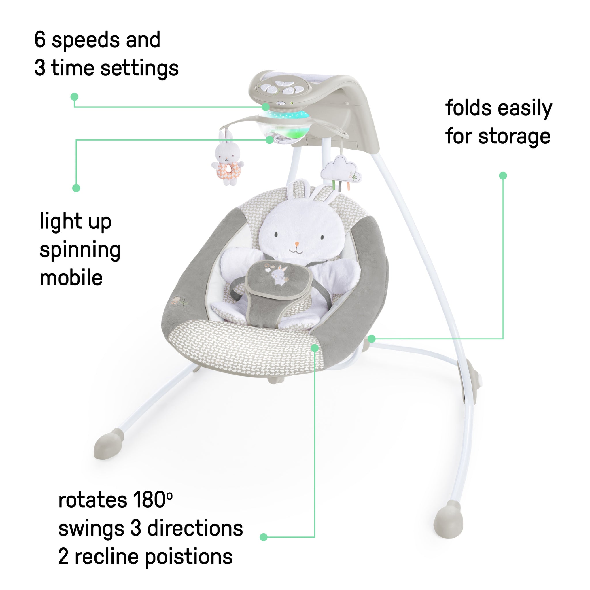 Ingenuity inlighten cradle swing best sale