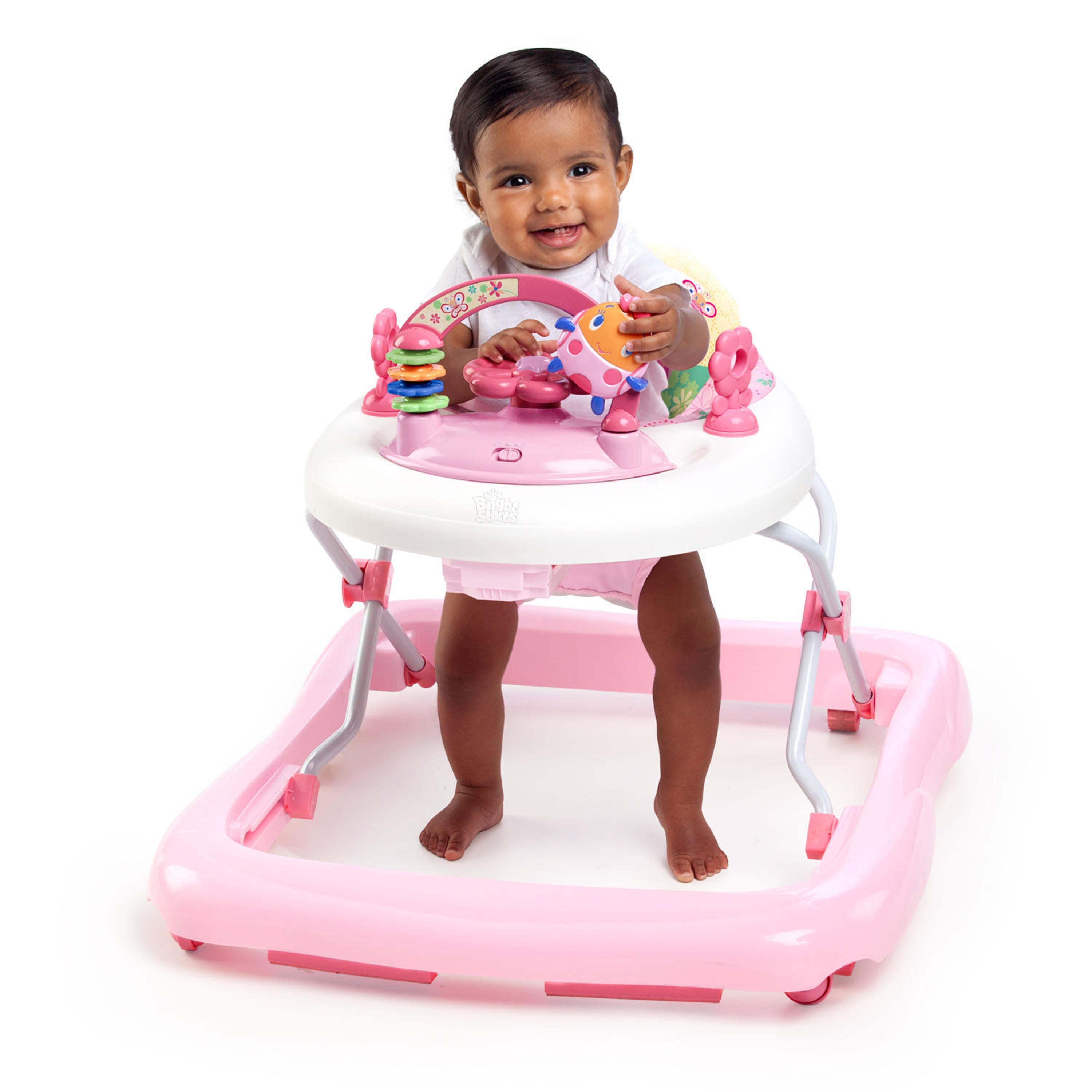 Bright Starts Giggling Safari Walker with Easy Fold Frame for Storage, Ages  6 Months +